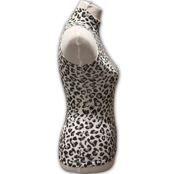WHBM Turtle Neck Tank Top - Leopard Print Size XXS - Picture 2 of 6